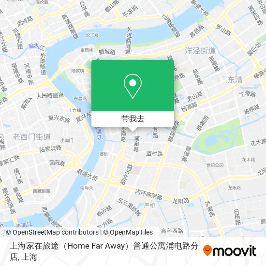 上海家在旅途（Home Far Away）普通公寓浦电路分店地图