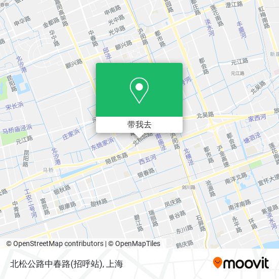 北松公路中春路(招呼站)地图