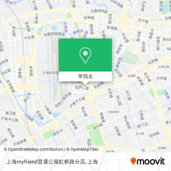 上海myfriend普通公寓虹桥路分店地图