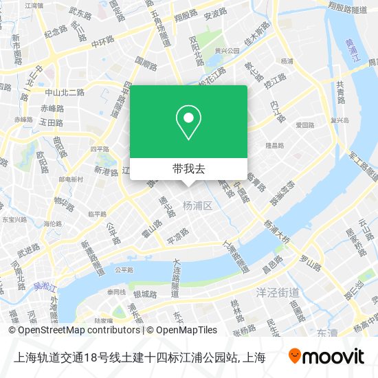 上海轨道交通18号线土建十四标江浦公园站地图