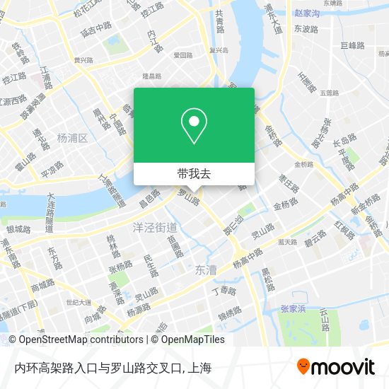 内环高架路入口与罗山路交叉口地图