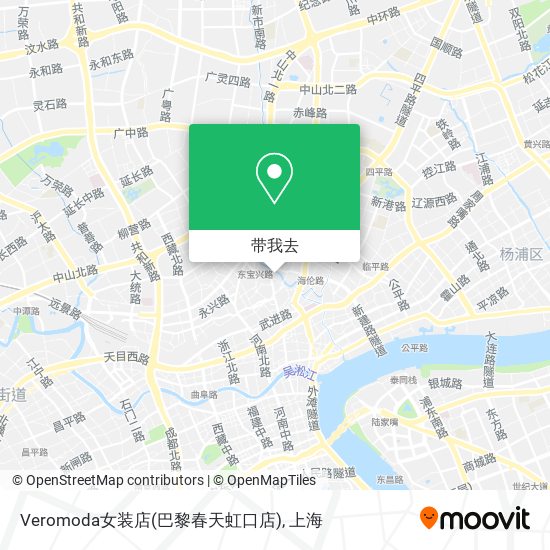 Veromoda女装店(巴黎春天虹口店)地图