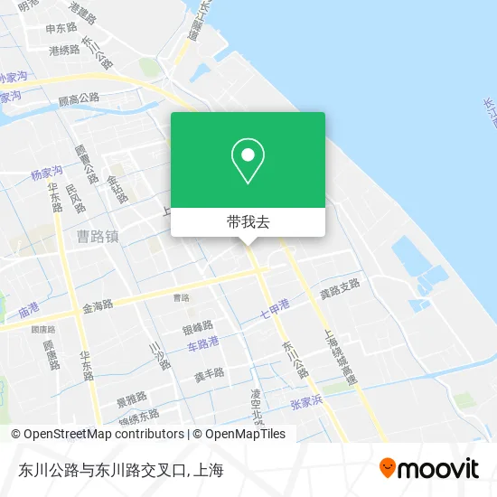东川公路与东川路交叉口地图
