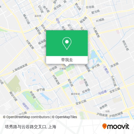 塔秀路与云谷路交叉口地图