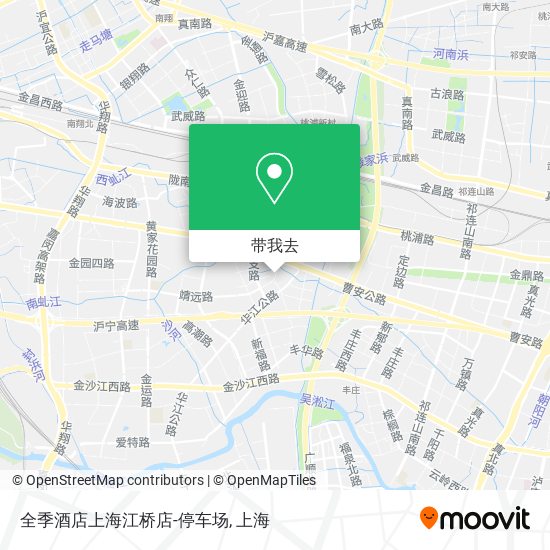 全季酒店上海江桥店-停车场地图