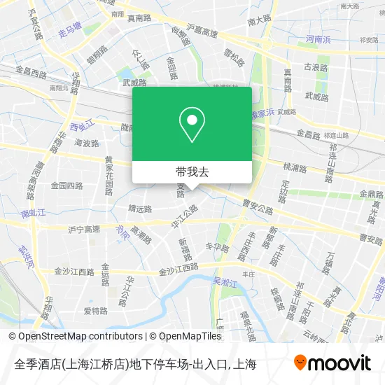 全季酒店(上海江桥店)地下停车场-出入口地图