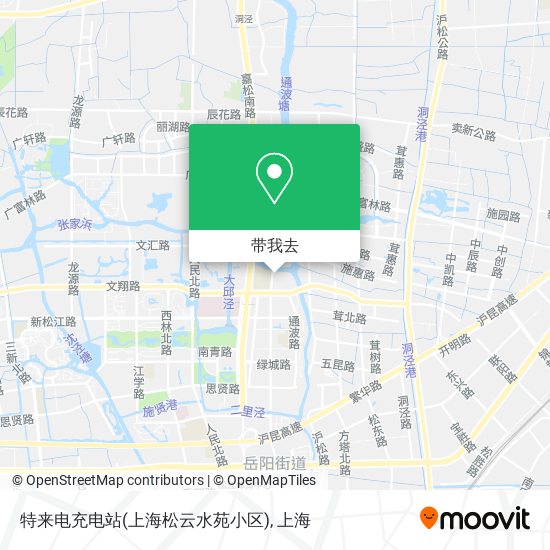 特来电充电站(上海松云水苑小区)地图
