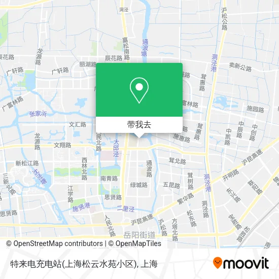 特来电充电站(上海松云水苑小区)地图