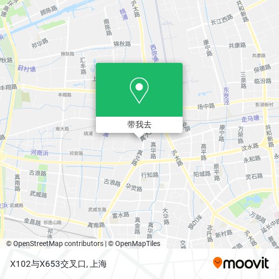 X102与X653交叉口地图