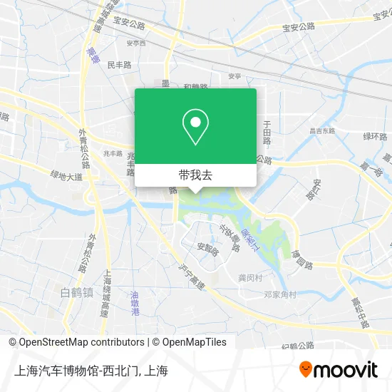 上海汽车博物馆-西北门地图