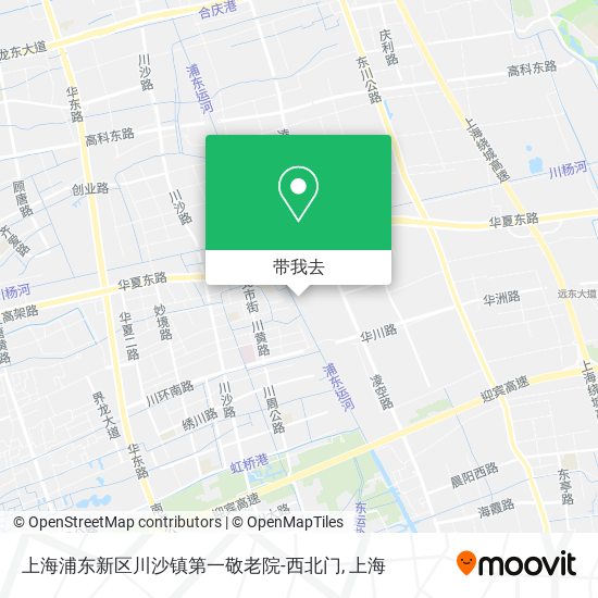 上海浦东新区川沙镇第一敬老院-西北门地图