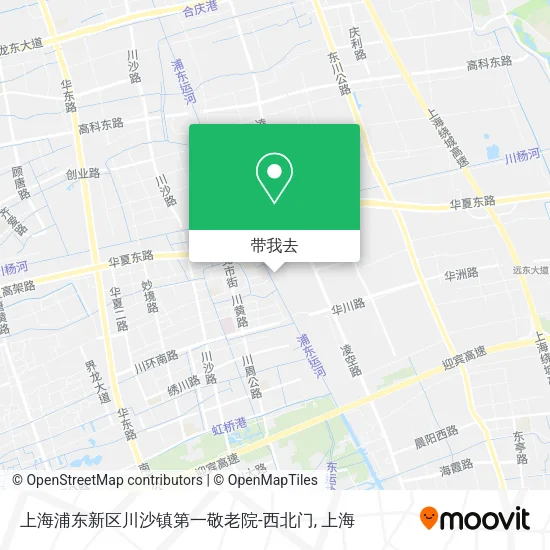 上海浦东新区川沙镇第一敬老院-西北门地图