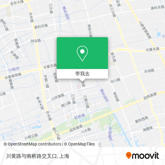 川黄路与南桥路交叉口地图
