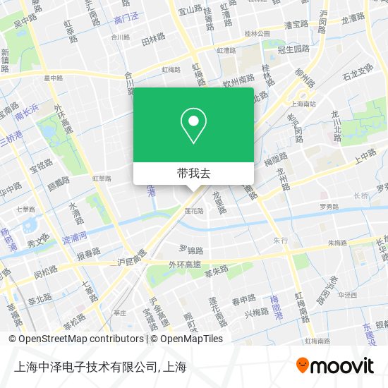 上海中泽电子技术有限公司地图