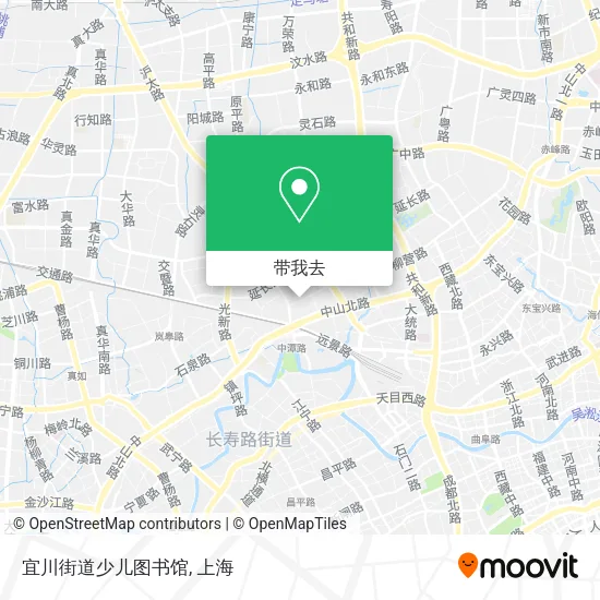 宜川街道少儿图书馆地图