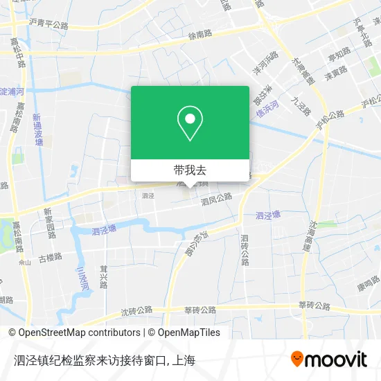 泗泾镇纪检监察来访接待窗口地图