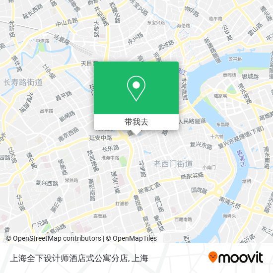 上海全下设计师酒店式公寓分店地图