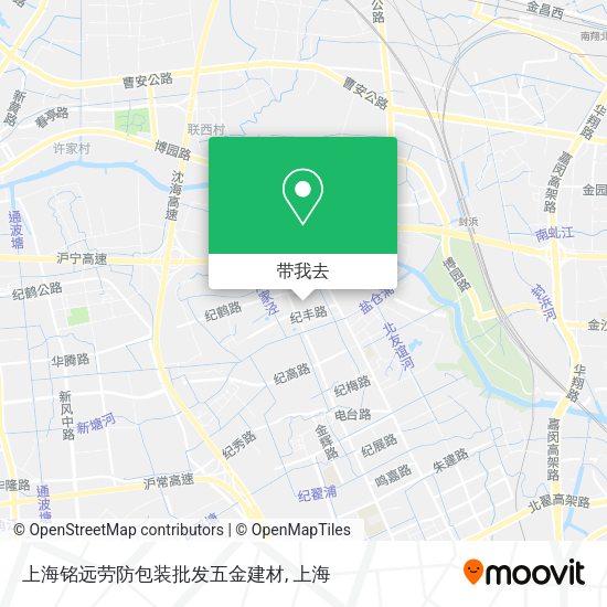 上海铭远劳防包装批发五金建材地图
