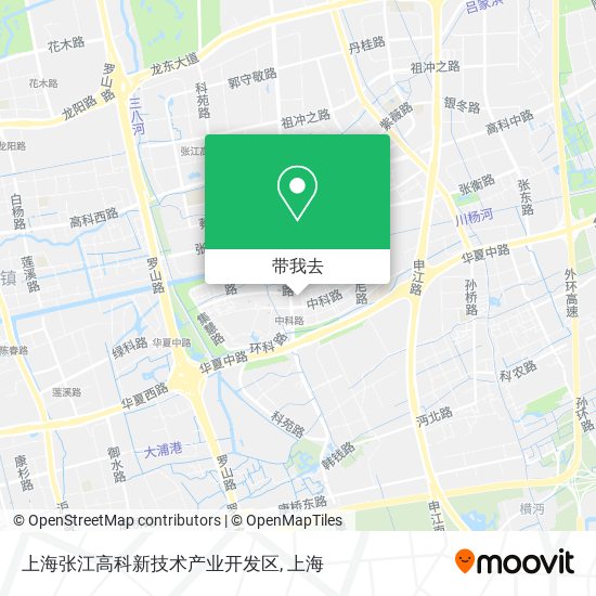 上海张江高科新技术产业开发区地图
