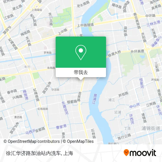 徐汇华济路加油站内洗车地图