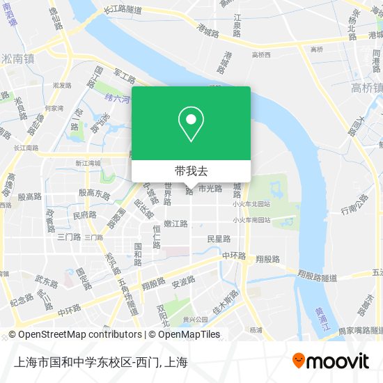 上海市国和中学东校区-西门地图