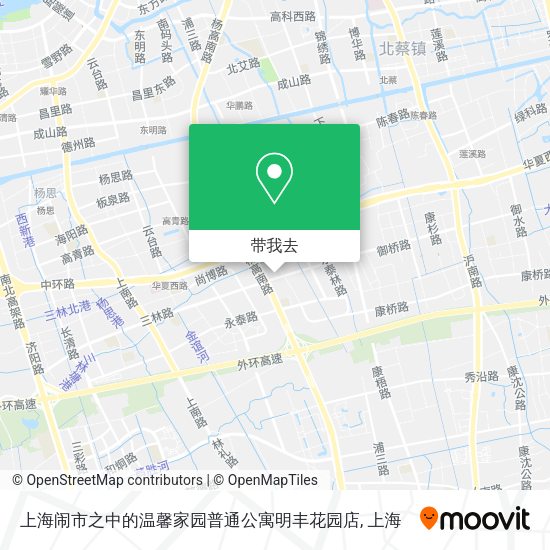 上海闹市之中的温馨家园普通公寓明丰花园店地图
