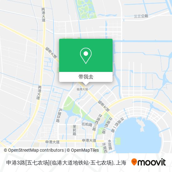 申港3路[五七农场](临港大道地铁站-五七农场)地图