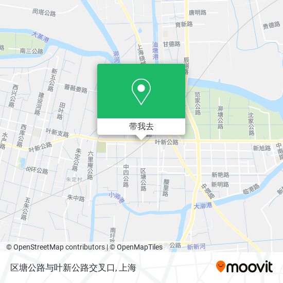 区塘公路与叶新公路交叉口地图