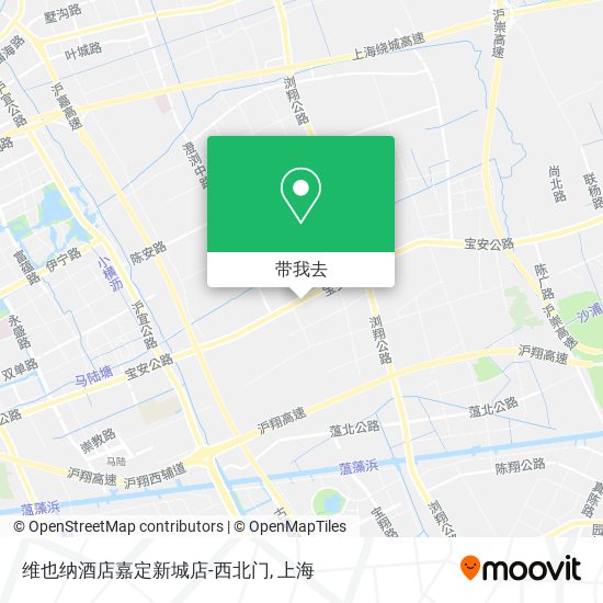 维也纳酒店嘉定新城店-西北门地图