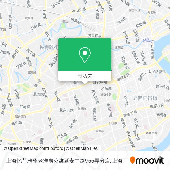 上海忆昔雅雀老洋房公寓延安中路955弄分店地图