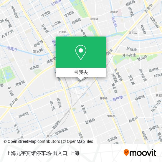 上海九宇宾馆停车场-出入口地图