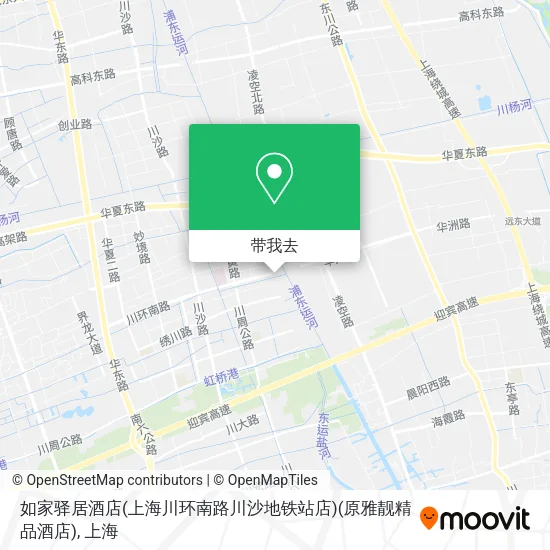 如家驿居酒店(上海川环南路川沙地铁站店)(原雅靓精品酒店)地图