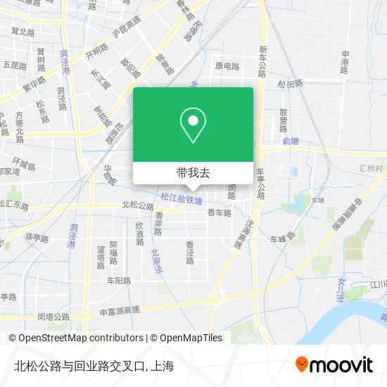 北松公路与回业路交叉口地图