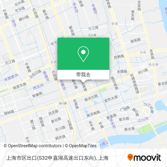 上海市区出口(S32申嘉湖高速出口东向)地图