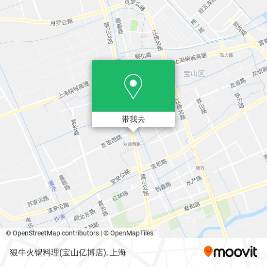 狠牛火锅料理(宝山亿博店)地图