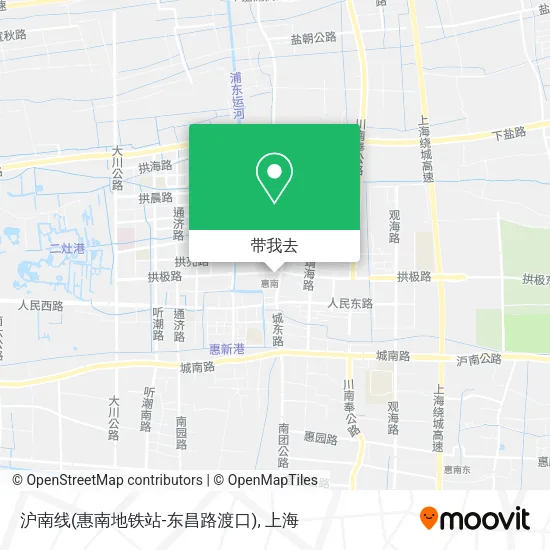 沪南线(惠南地铁站-东昌路渡口)地图