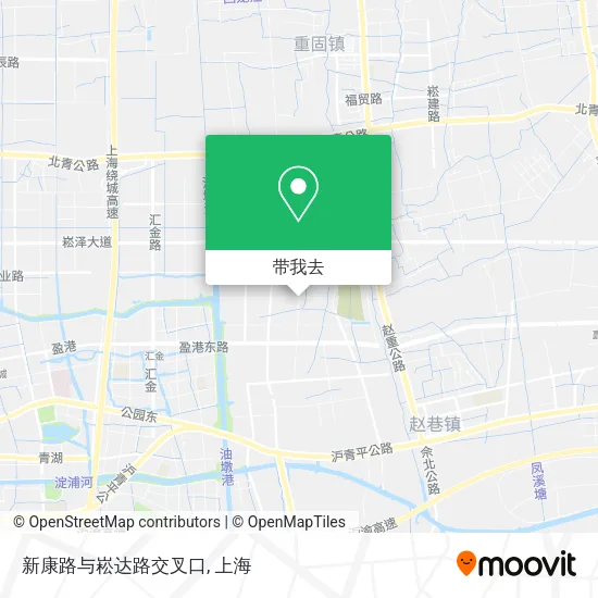 新康路与崧达路交叉口地图