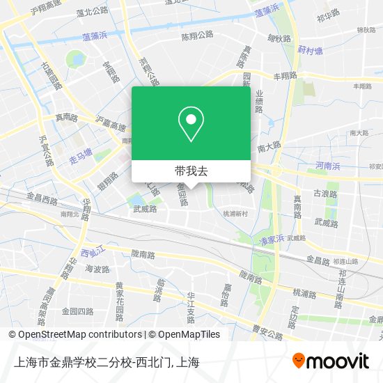 上海市金鼎学校二分校-西北门地图