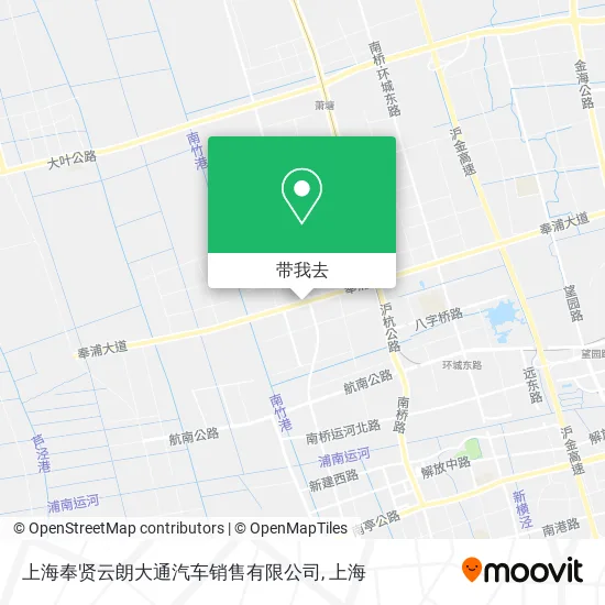 上海奉贤云朗大通汽车销售有限公司地图