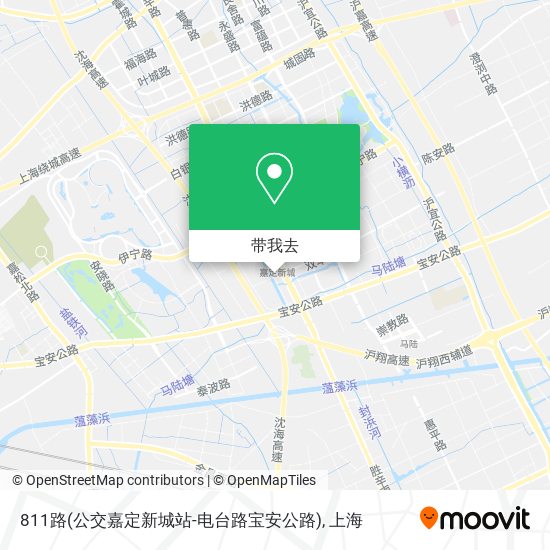 811路(公交嘉定新城站-电台路宝安公路)地图