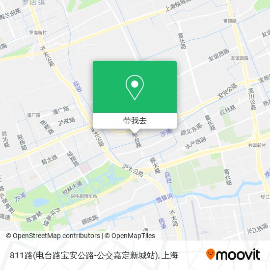 811路(电台路宝安公路-公交嘉定新城站)地图