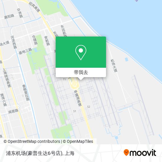 浦东机场(豪普生达6号店)地图
