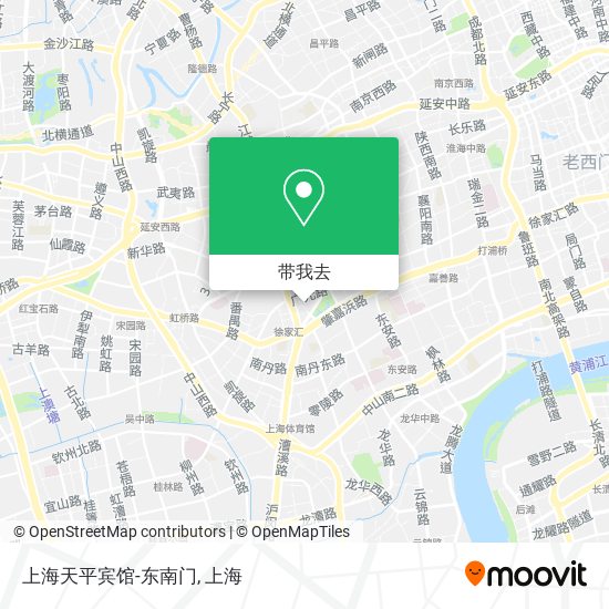 上海天平宾馆-东南门地图