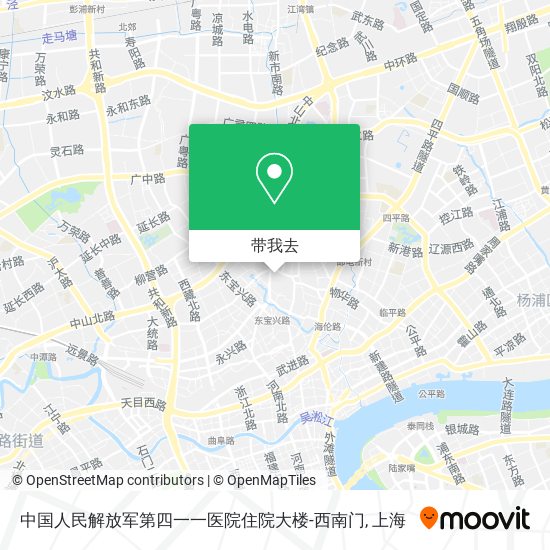 中国人民解放军第四一一医院住院大楼-西南门地图