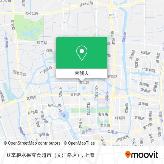 Ｕ掌柜水果零食超市（文汇路店）地图