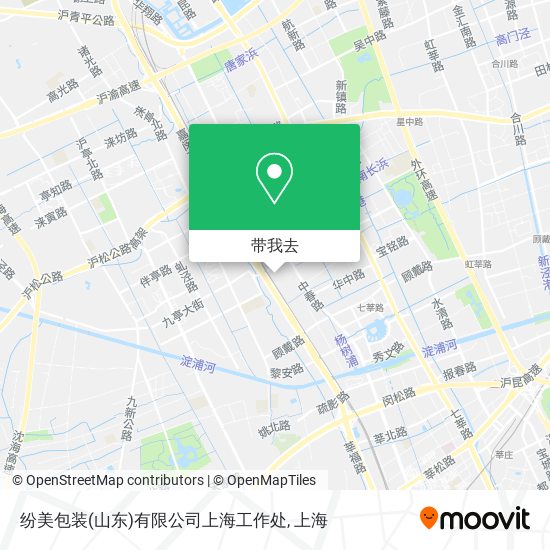 纷美包装(山东)有限公司上海工作处地图