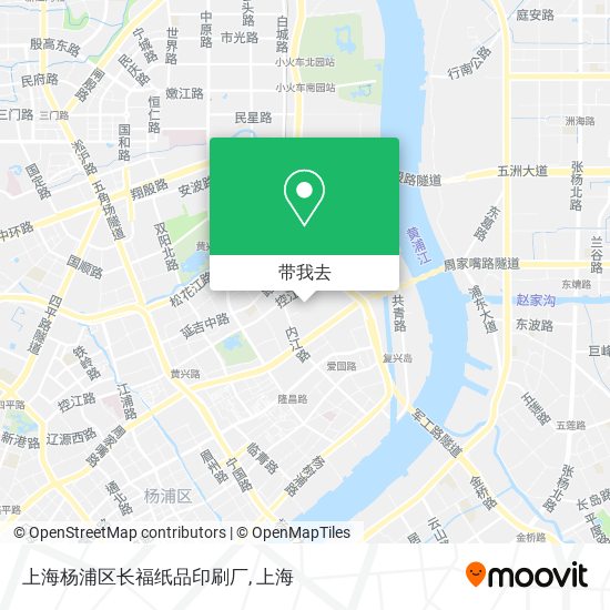 上海杨浦区长福纸品印刷厂地图