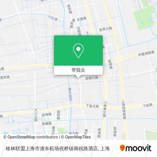 格林联盟上海市浦东机场祝桥镇南祝路酒店地图