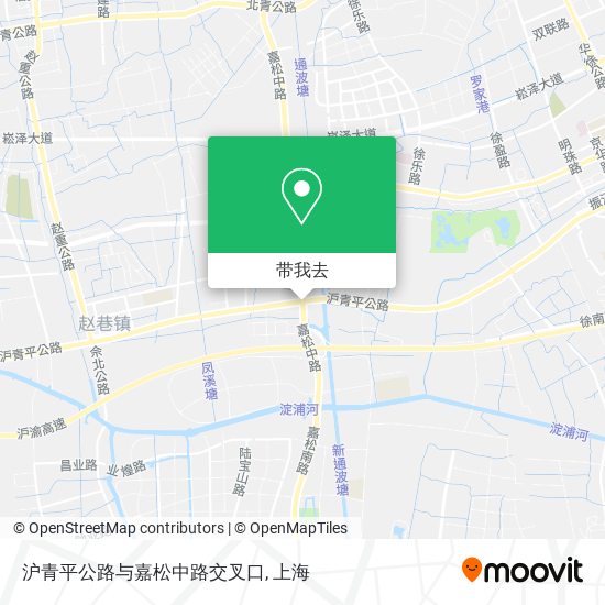 沪青平公路与嘉松中路交叉口地图