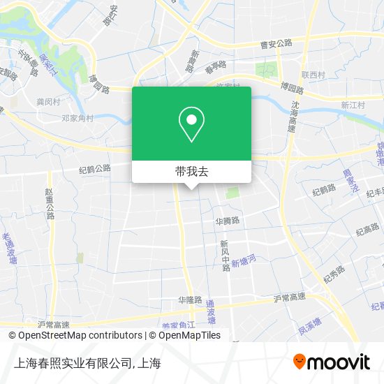 上海春照实业有限公司地图